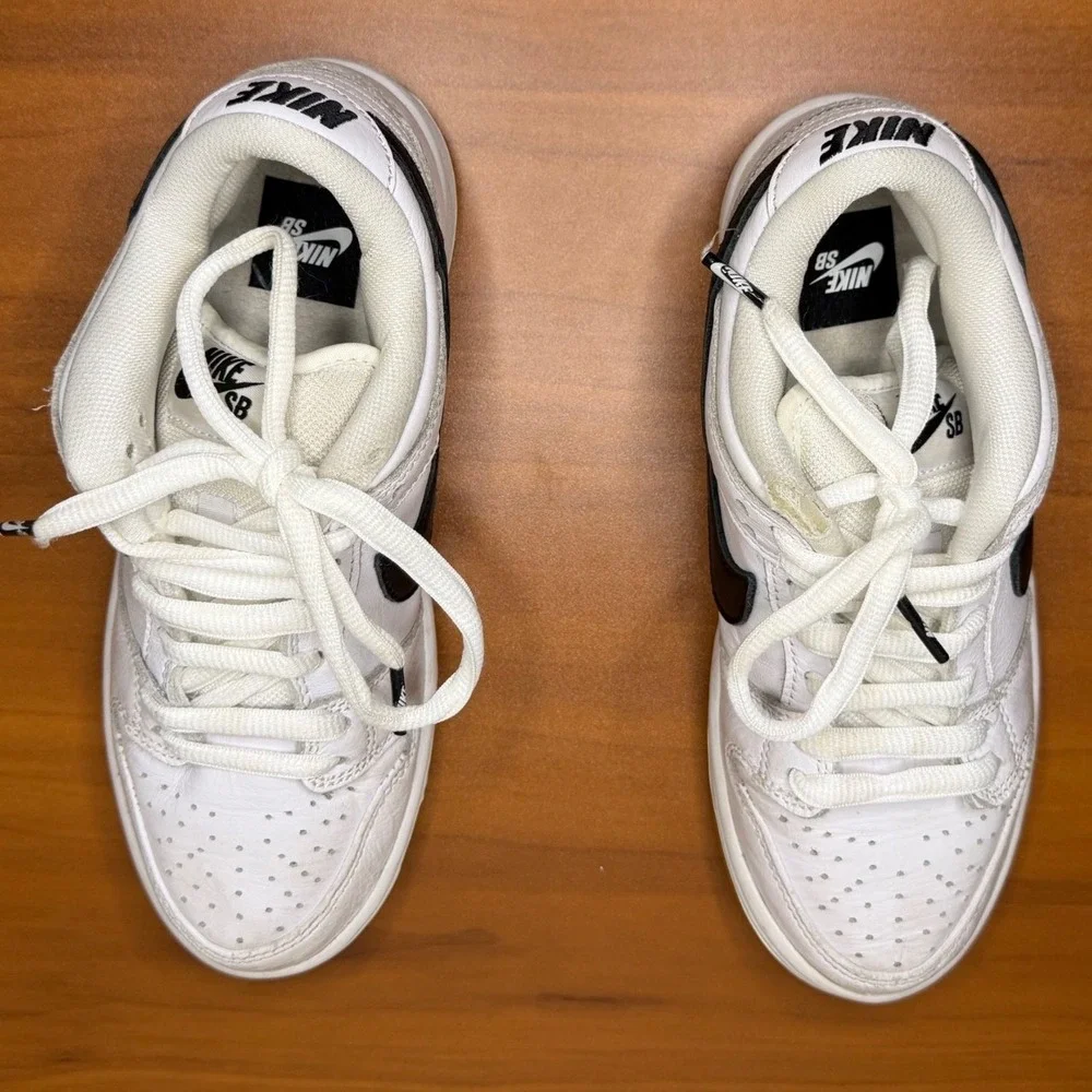 Nike SB Dunk Low Pro White Gum Black Sneakers CD2563-101 Mens 5.5
